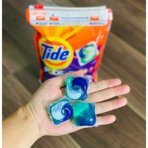 Viên giặt Tide pods 3 in 1 của Mỹ (bịch 42 viên)