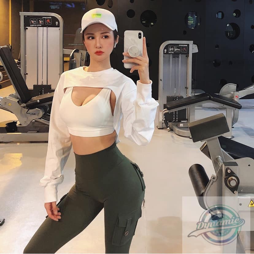 Croptop dài tay tập Gym thể thao nữ Alien