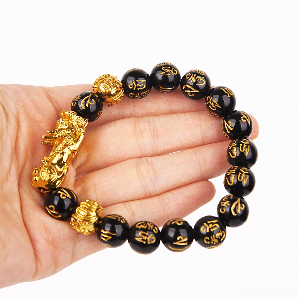 Vòng tay hạt đá obsidian may mắn cho nam nữ