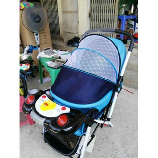 [Trợ giá] Xe đẩy 2 chiều 3 tư thế có nhạc + giỏ đồ