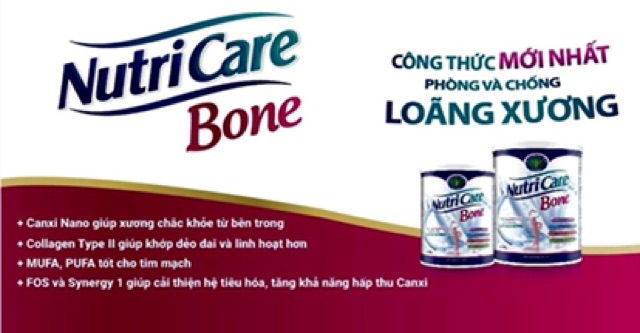 Sữa Bột Nutricare Bone 900gr- Phòng ngừa loãng xương