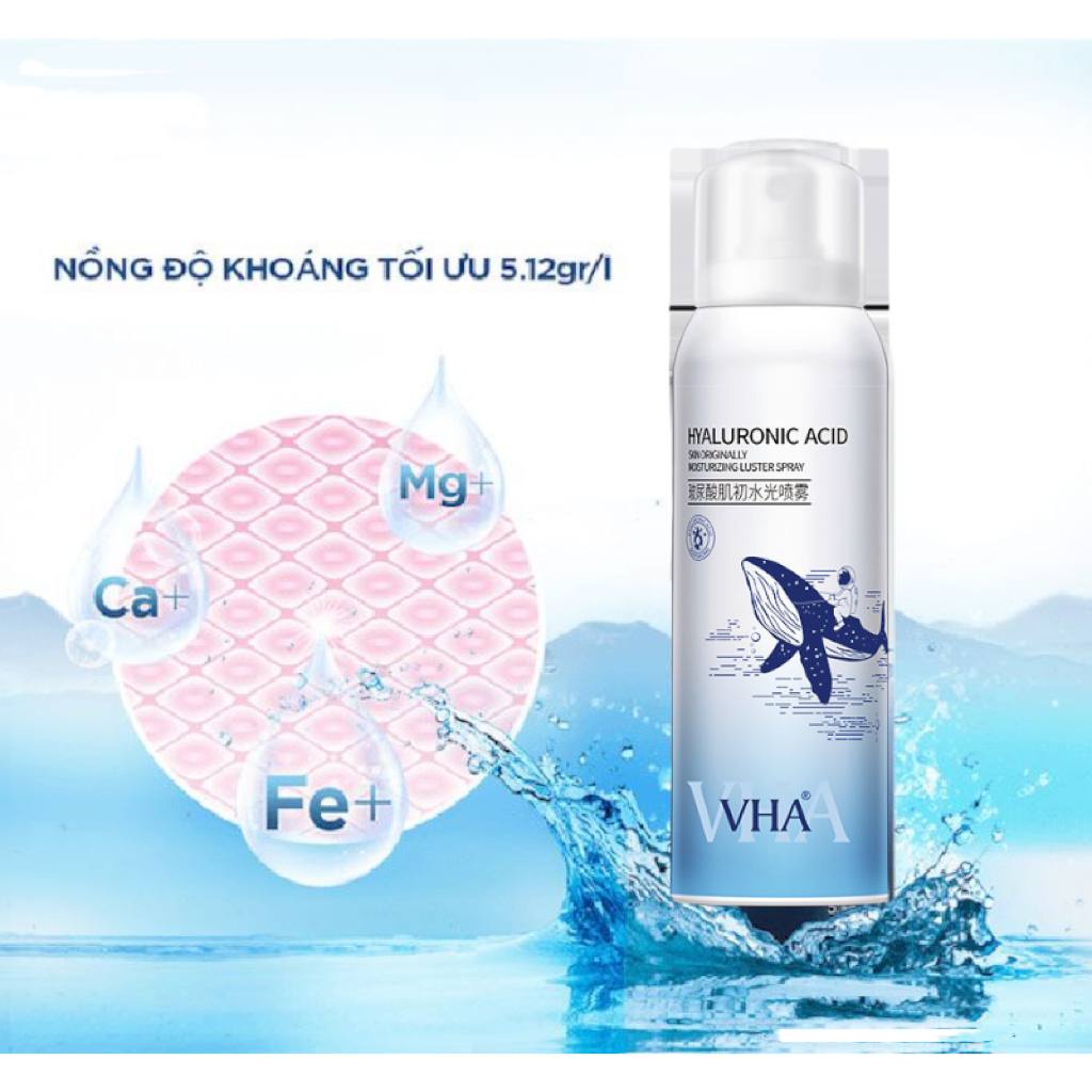 Xịt Khoáng VHA cung cấp độ ẩm cho da và làm dịu da, làm tươi mới làn da Nội địa trung 150ml ZUZU