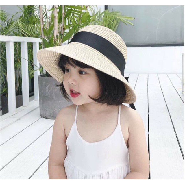 [FREESHIP] Mũ Nón NỮ cói cột nơ đai dài cho mẹ và bé giá rẻ siêu HOT đi chơi đi biển Herbagstore