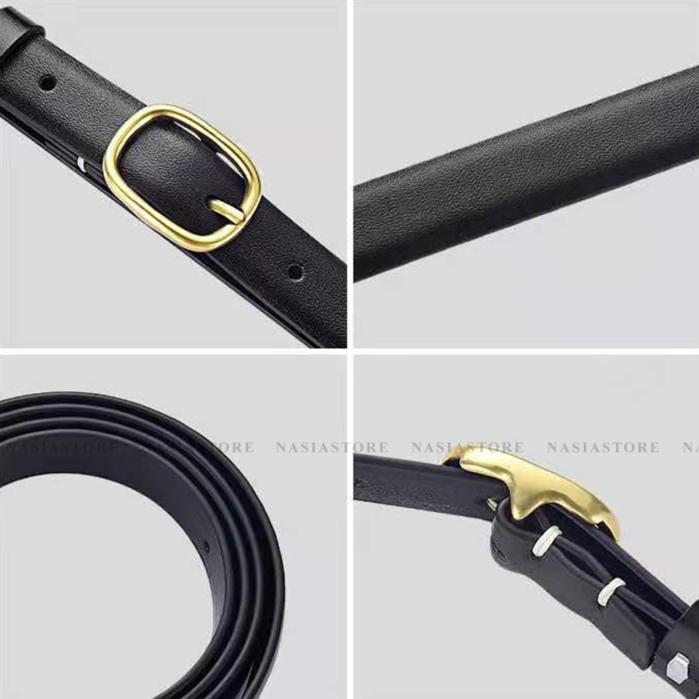 Thắt lưng nữ Nasiastore dây nịt nữ khóa kim loại thời trang cao cấp da thật hàng cao cấp TLNA11