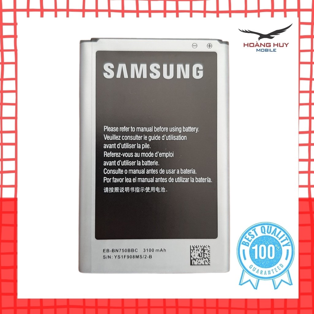 Pin Samsung Galaxy Note 3 Neo / EB-BN750BBE Dung Lượng 3100mAh Hàng Zin Nhập Khẩu Bảo Hành 6 Tháng 1 Đổi 1