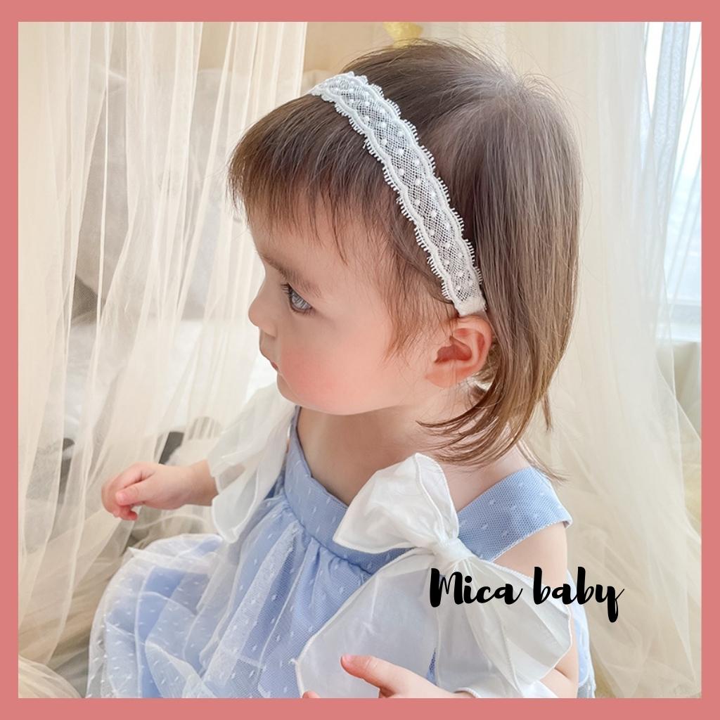 Băng đô dây hoa phong cách tiểu thư đáng yêu cho bé gái Mica Baby BD52