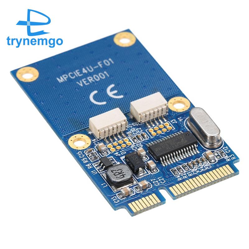 Mini PCI-E to Dual-Port USB2.0 Adapter Card with MINI PCIE Interface