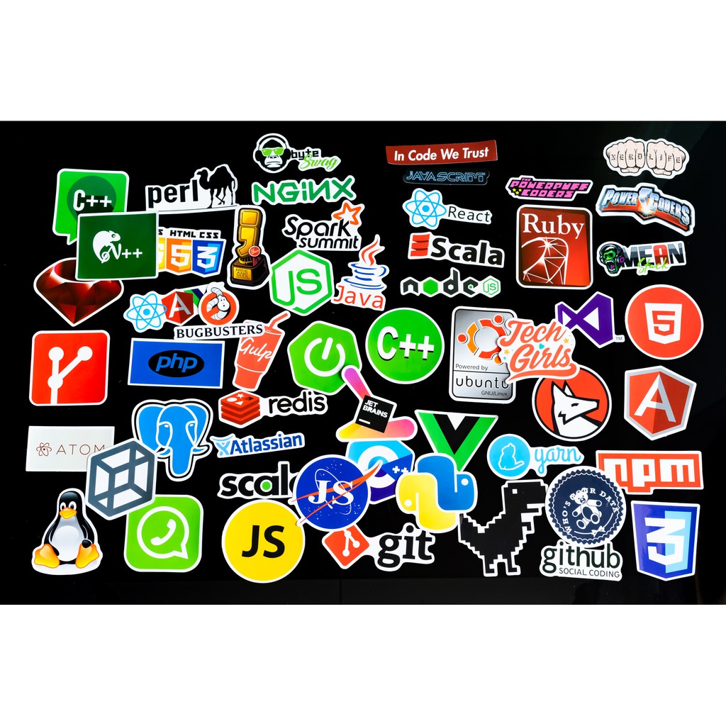 Sticker IT, coder, lập trình chống nước lâu phai trang trí laptop, mũ bảo hiểm, đàn, guitar, ukelele, macbook,điện thoại