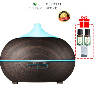 Máy Xông Tinh Dầu Bí Ngô Tặng Tinh Dầu Cao Cấp Và Điều Khiển Bù Ẩm Máy Hết Nước Tự Ngắt Có Đèn Led 7 Màu