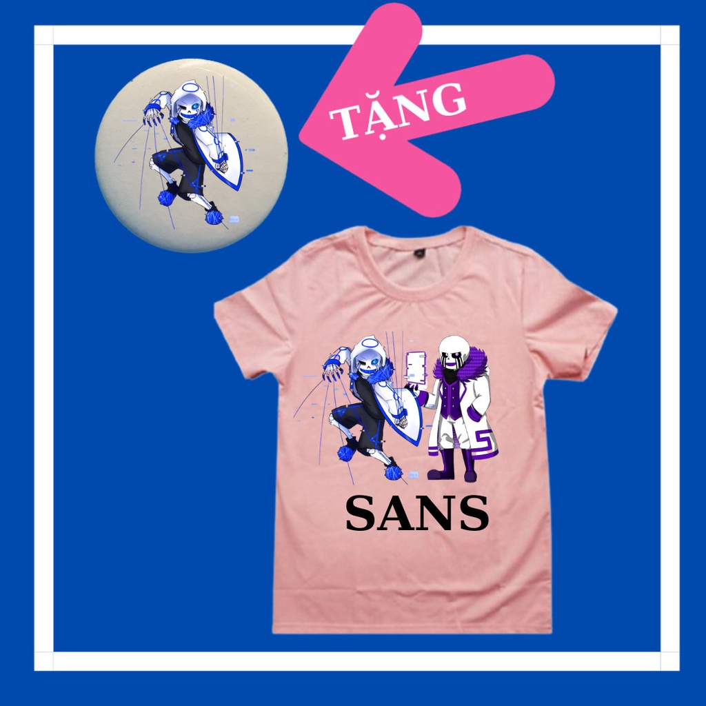 Áo thun trẻ em error 404 error 505 sans siêu ngầu, vải cotton thái co giãn 4 chiều-Tặng huy hiệu Sans Undertale