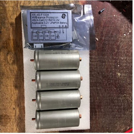 Combo 4 viên pin sắt 3.2V- 32650 và mạch  BMS Lifepo4 4s 100A - 56773