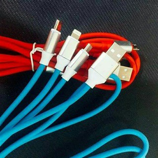 Cáp sạc 3 đầu thông minh sạc iphone android type-c.