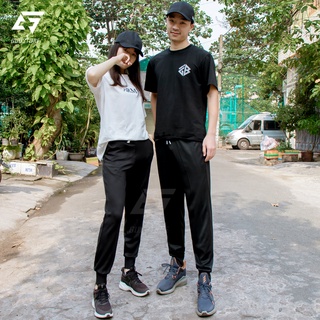Quần Jogger Nam Nữ Trơn Basic Thể Thao 3 Sọc Trơn