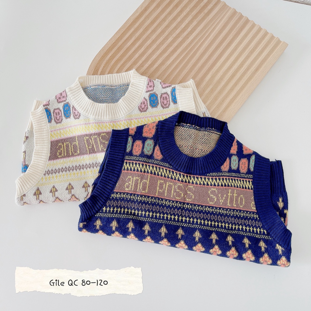 Áo ghile len Quảng Châu sz nhỡ cho bé