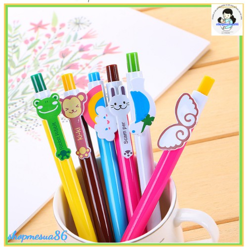 Bút bi phối họa tiết hoạt hình động vật ngộ nghĩnh tiện dụng