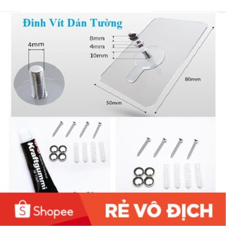 Siêu rẻ-Siêu đẹp! - Giá treo đồ nhà tắm 1 tầng INOX 304 tặng kèm đinh vít dán tường không cần khoan