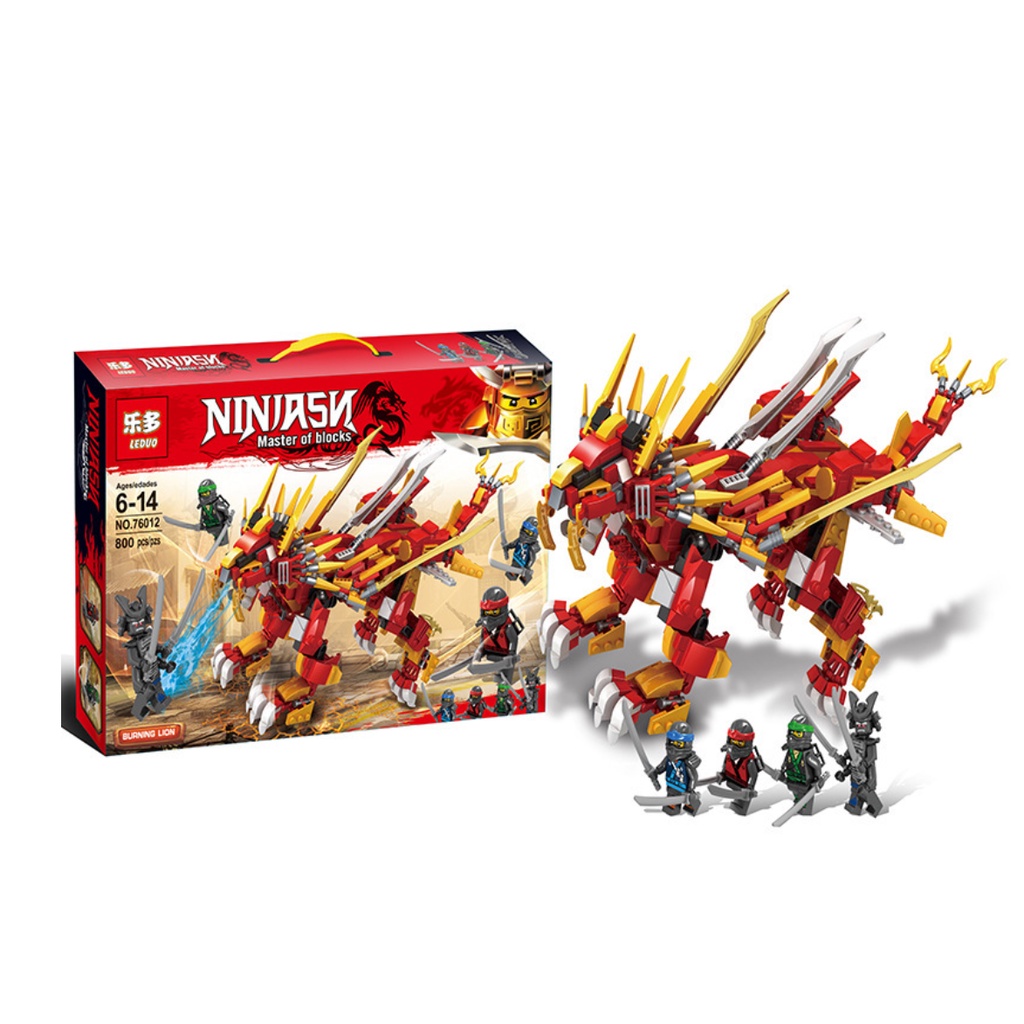 [800 Chi Tiết] Bộ Đồ Chơi Xếp Hình Lego Ninja Rồng Cho Bé ninjago, Lego Dragon