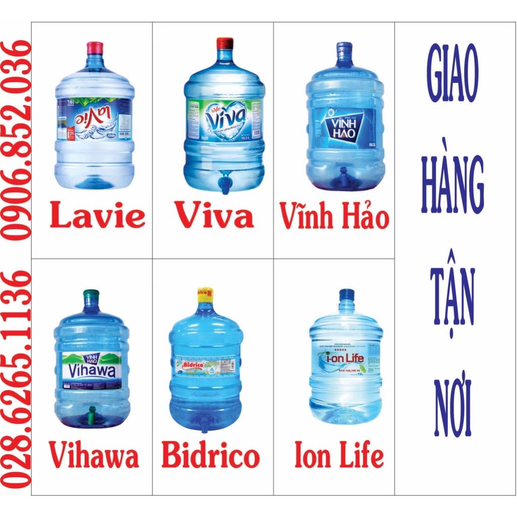 Nước tinh khiết và nước khoáng đóng bình 20l  - Hổ trợ tại TP.Hồ Chí Minh