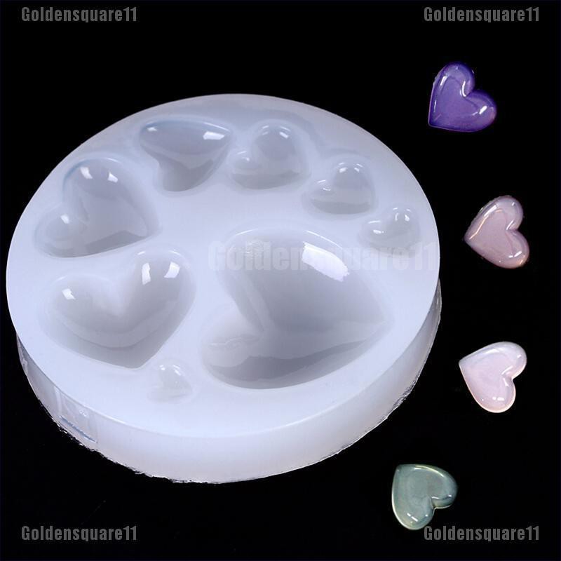 Khuôn Silicone Hình Trái Tim Làm Trang Sức DIY