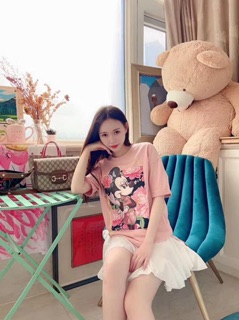 Áo phông mickey hồng
