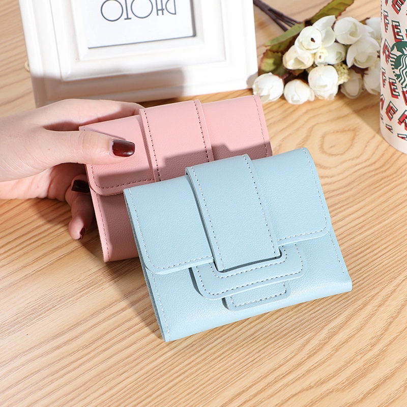 Ví Gấp Cầm Tay Phong Cách Hàn Quốc Đơn Giản Đa Năng