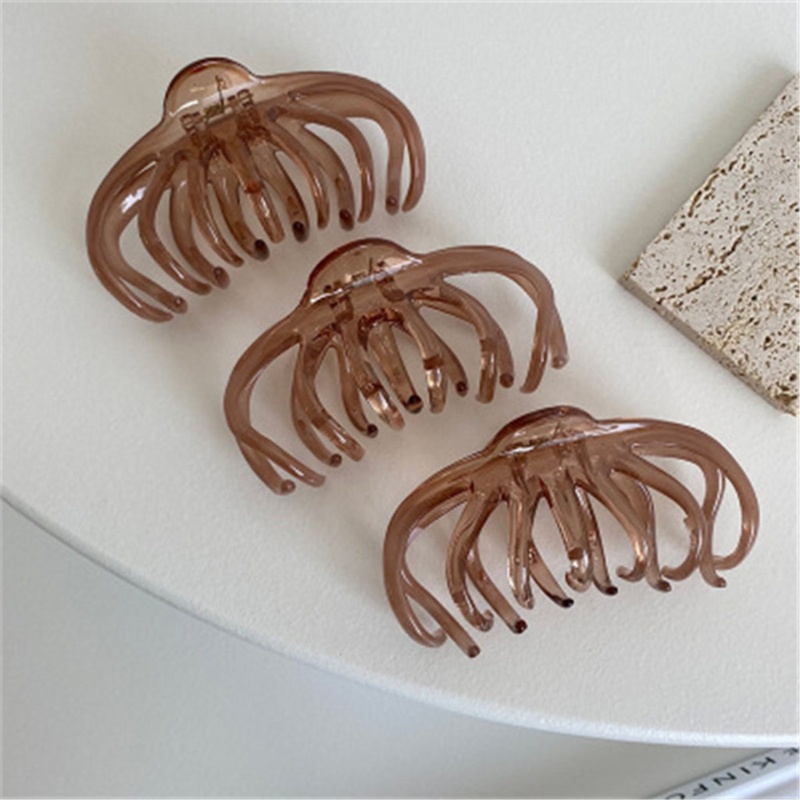 Kẹp Tóc Nhựa Trong Suốt Phong Cách Vintage Thời Trang