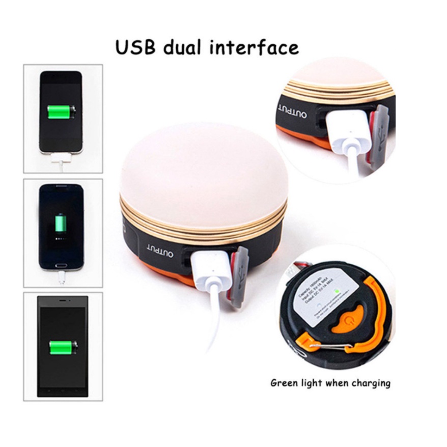 Đèn LED treo liều đèn cắm trai dã ngoại có kèm sạc USB