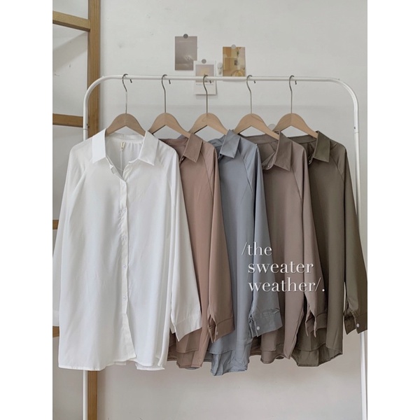 Sơ mi lụa chất dày form rộng chất lụa trượt loại đẹp ( Ảnh thật ) | BigBuy360 - bigbuy360.vn