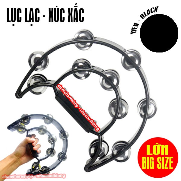 Lục lạc xúc xắc gõ bo nhựa lớn big size (Màu Đen)