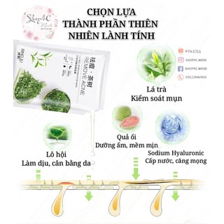 Mặt nạ giảm mụn kiềm dầu se lỗ chân lông ngừa mụn Remove Acne mask