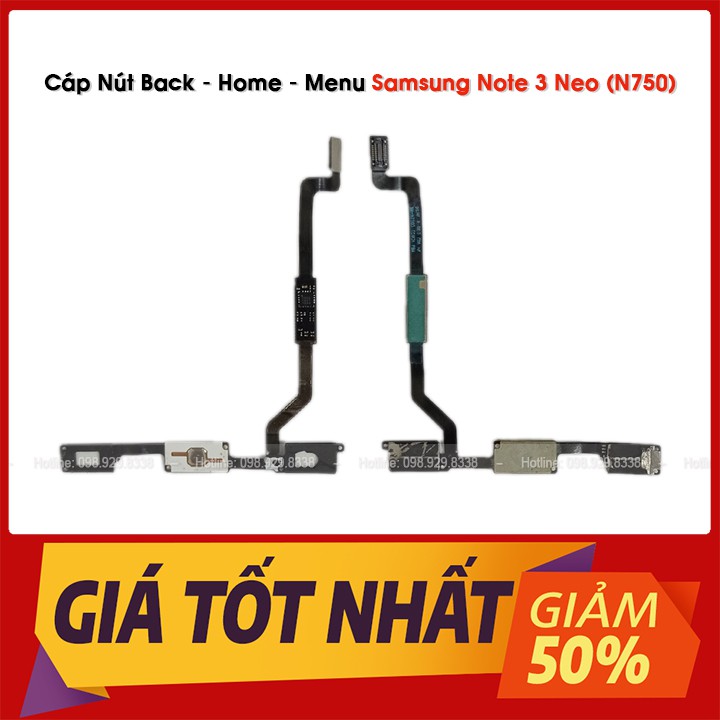 Cáp Phím Home - Back - Menu của Samsung Note 3 Neo / N750 Zin Tháo Máy