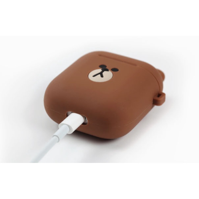 Vỏ Bảo Vệ Hộp Sạc Tai Nghe Airpods 1 2 Họa Tiết Hoạt Hình LINE FRIENDS Dễ Thương