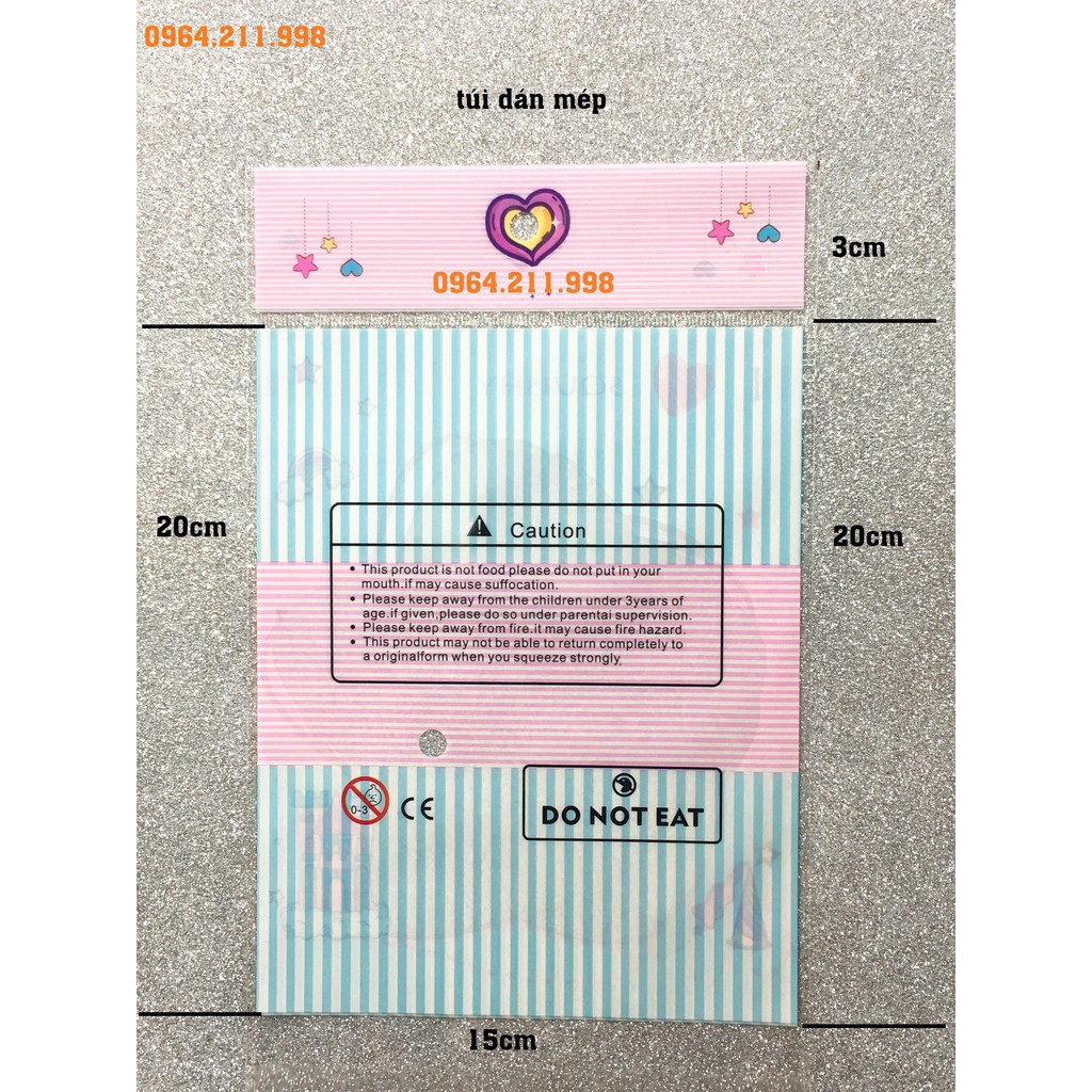 TÚI ĐỰNG SQUISHY XÉ DÁN MIỆNG