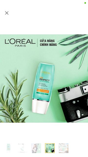 Chính hãng có bill kem chống nắng kiềm dầu / kem chống nắng trang điểm L'oreal paris 30ml loreal spf 50