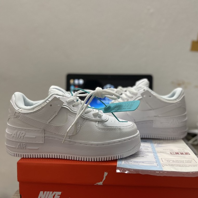 ✔️Giày Af1 Air Force 1 Shadow Trắng Triple White Cao Cấp Fullbox, Giày thể thao af1 cổ thấp shadow trắng cực đẹp