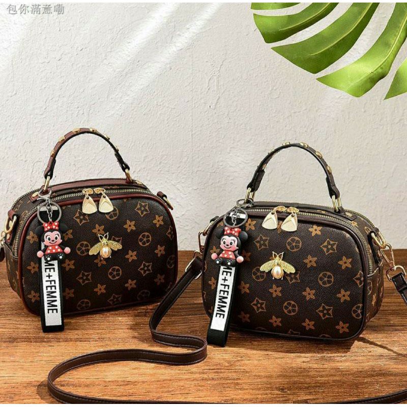 Túi xách nữ  hàng hiệu đeo chéo da trơn cao cấp họa tiết hoa cực xinh Samsora store TDC2193
