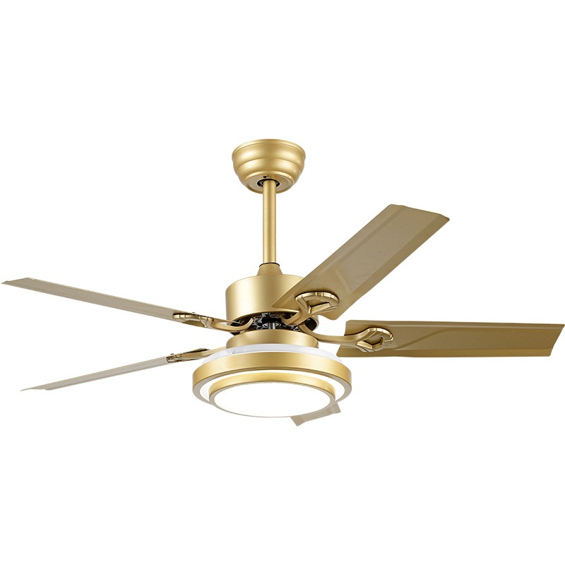 Đèn Quạt trần Đèn LED trang trí Hiện Đại màu vàng Sâm Banh - Quạt Đèn LED trang trí phòng Khách, Phòng ngủ SLY668 52ich