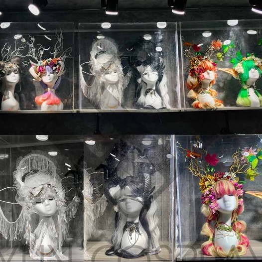 Tóc giả dài cosplay các màu đen, trắng, nâu, tím, hồng, xanh,...