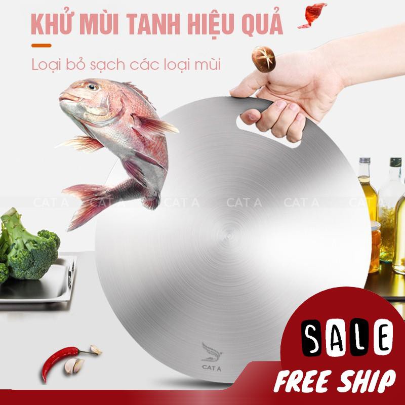 [HÀNG LOẠI DÀY] Thớt inox cao cấp SUS 304 TRÒN KHÁNG KHUẨN - GIÃ ĐÔNG - DỄ DÀNG VỆ SINH - CHỐNG RỈ SÉT--- Dày 0.3cm