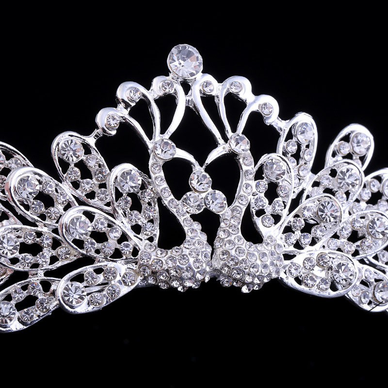 GETNOIVAS Vòng cài tóc hình thiên nga đính đá phong cách vintage