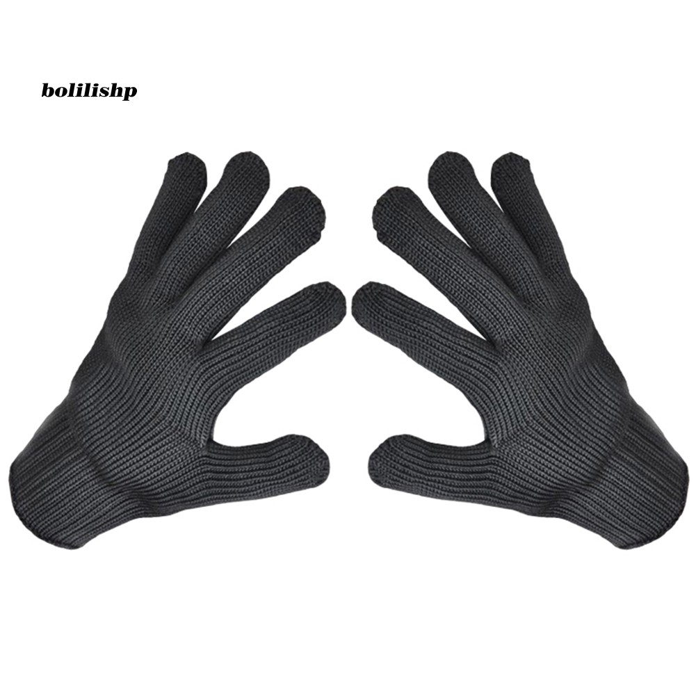 1 Đôi Găng Tay Lưới Thép Không Gỉ Bảo Vệ An Toàn Chống Cắt Tay