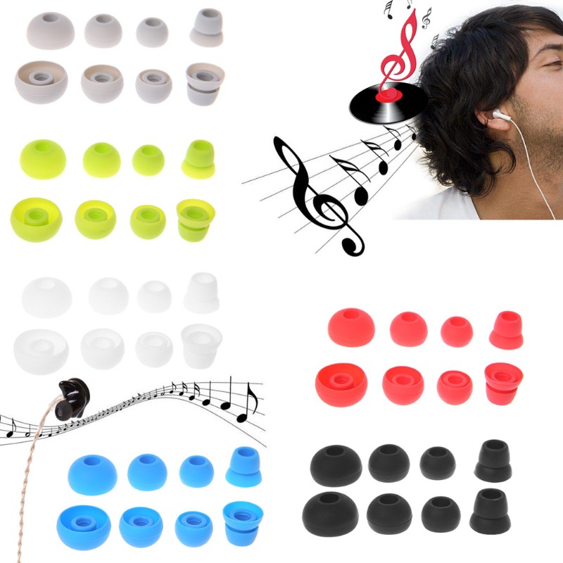 Set 4 cặp mút nhét tai chất liệu silicon thay thế cho tai nghe nhét tai không dây Beats Powerbeats 2/3