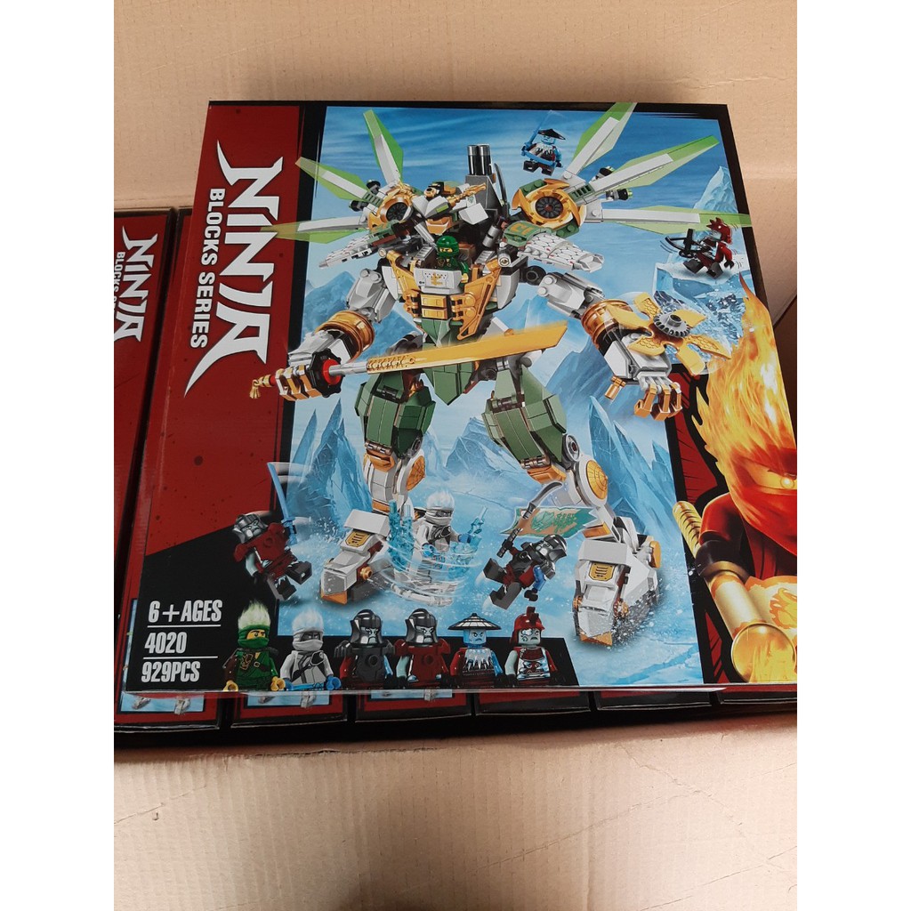 Lắp ráp ninja 4020 Lloyd’s Titan Mech Robot khổng lồ của ninja xanh lá Lloyd