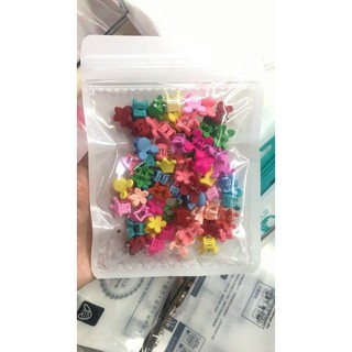 Set 50 Kẹp Tóc Mini Nhiều Màu Dễ Thương Cho Bé Gái hình bướm mini