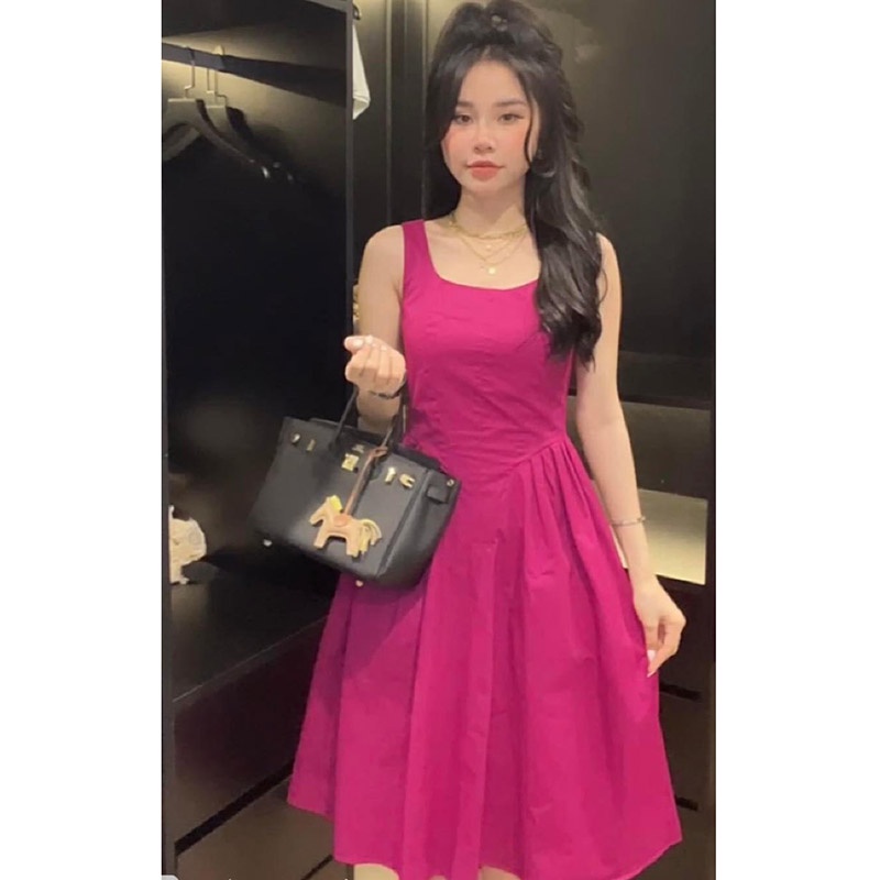 Váy Thô Hàn Dáng Xòe Hàng Quảng Châu M3566-Violet