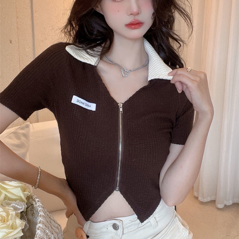 Áo Thun Tay Ngắn Dáng Ôm Phong Cách Hàn Quốc Thời Trang Cho Nữ