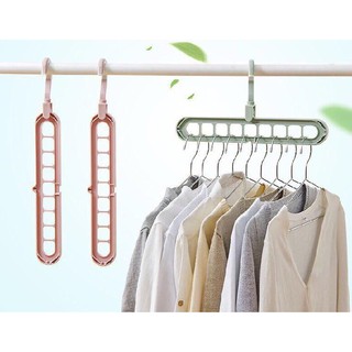 Móc treo quần áo 9 lỗ thông minh (treo ngang/ dọc)