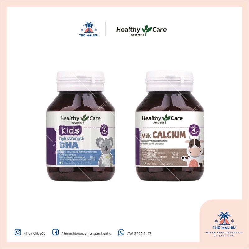 BỘ ĐÔI CANXI VÀ DHA CHO BÉ HEATHY CARE
