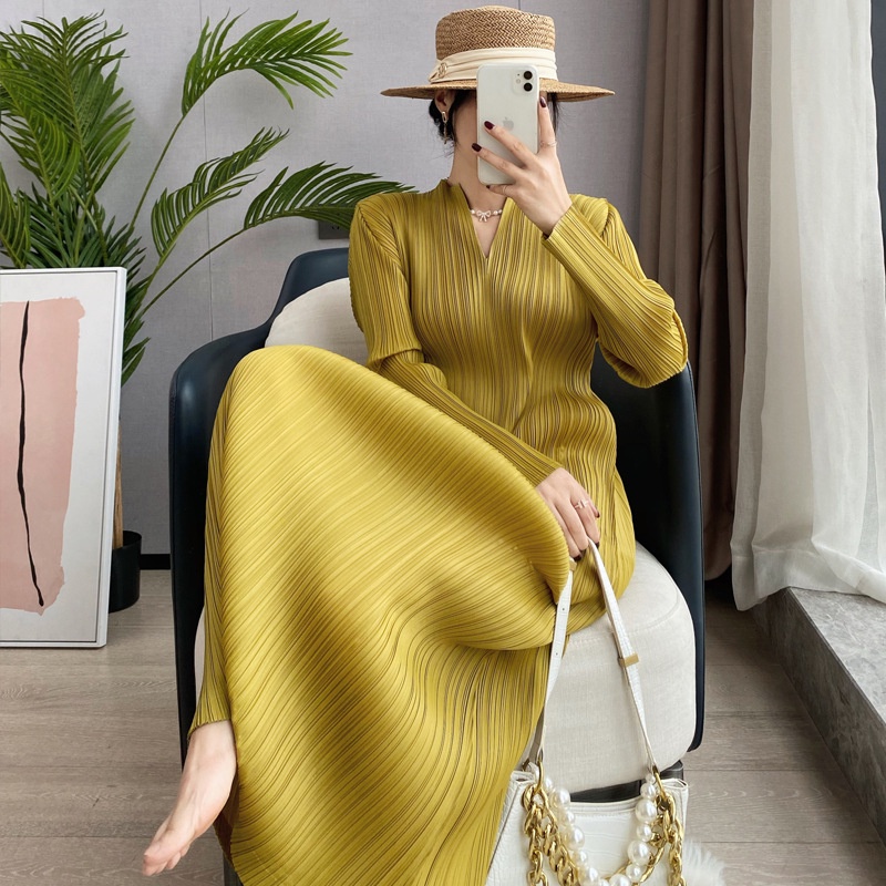 Đầm Maxi Tay Dài Dáng Rộng Phong Cách Hàn Quốc Mới