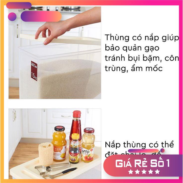 Thùng đựng gạo thông minh Tashuan TS3626B 10kg - vật dụng nhà bếp tiện lợi